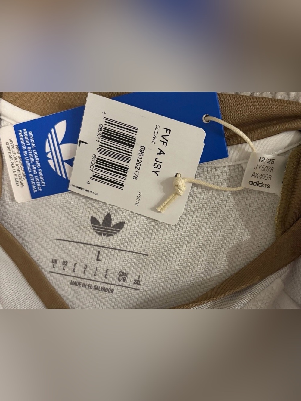 Adidas Authentic Venezuela National Team White 2026 Jersey JY5076 Men’s Sz: L - Picture 5 of 8